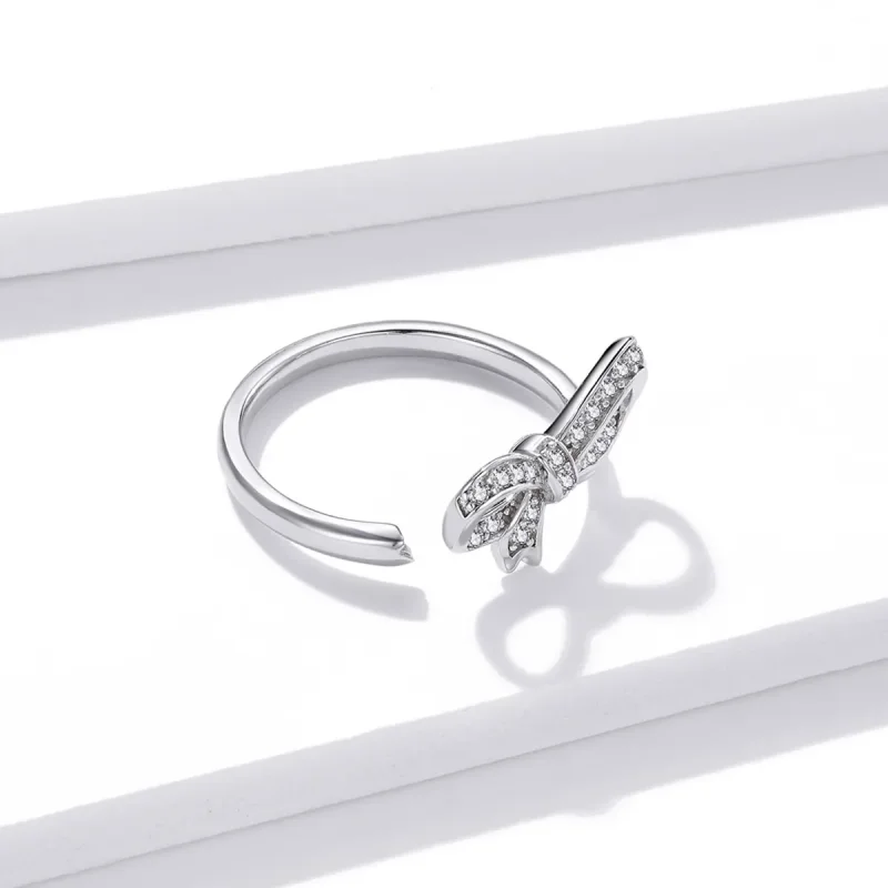 (bilde for) Pandora Style Bue Ribbon Åpen Ring - BSR158 - Vis 4