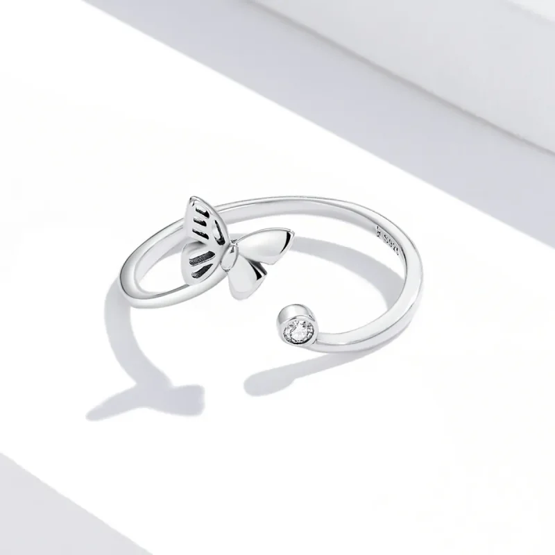 (bilde for) Pandora Style Butterfly Open Ring - SCR772 - Vis 4