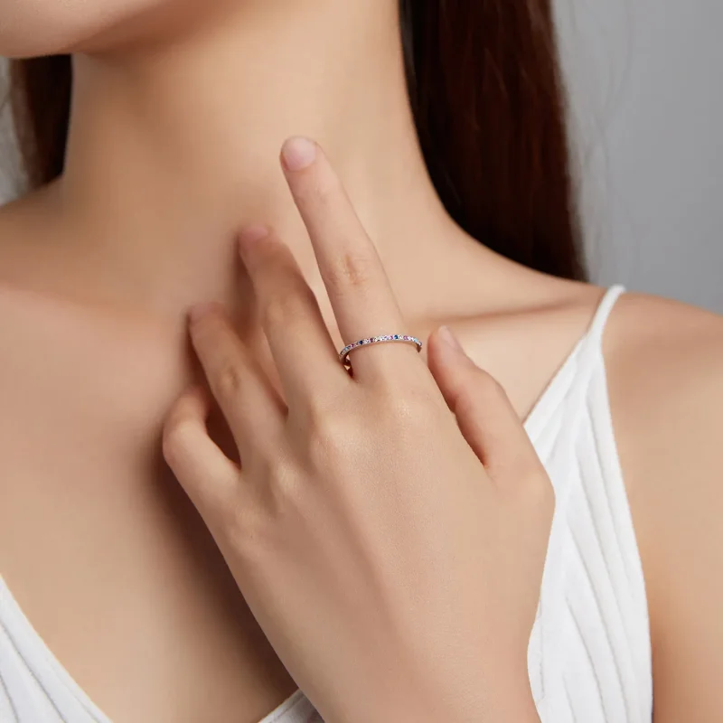 (bilde for) Pandora Style Color Halo Ring - SCR740-CF - Vis 2