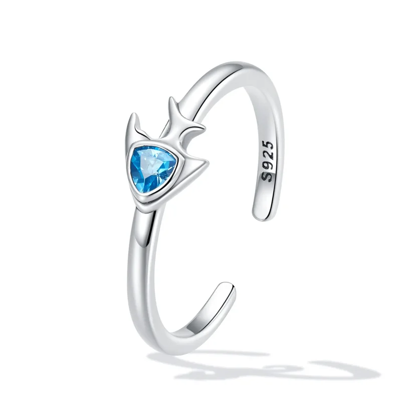 (bilde for) Pandora Style Creative Fish Open Ring - SCR817 - Vis 2