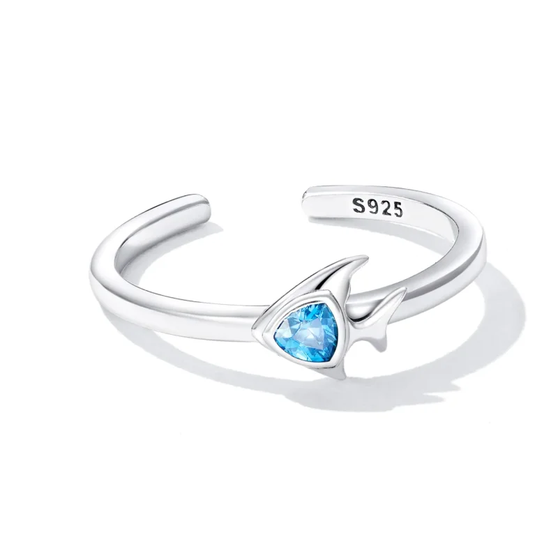 (bilde for) Pandora Style Creative Fish Open Ring - SCR817 - Vis 3