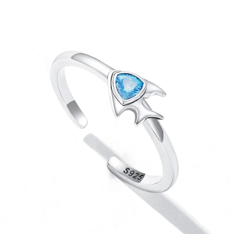 (bilde for) Pandora Style Creative Fish Open Ring - SCR817 - Vis 5