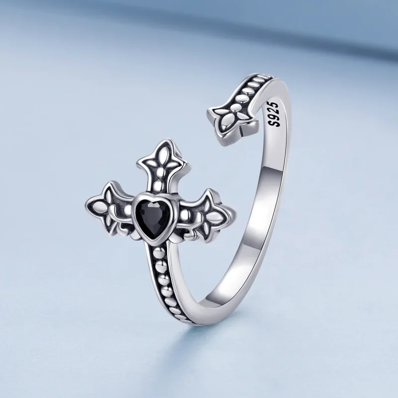 (bilde for) Pandora Style Cross Open Ring - BSR298 - Vis 2