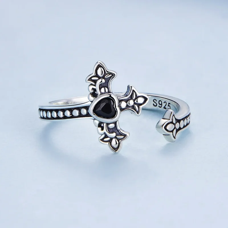 (bilde for) Pandora Style Cross Open Ring - BSR298 - Vis 3