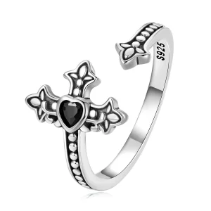 (bilde for) Pandora Style Cross Open Ring - BSR298