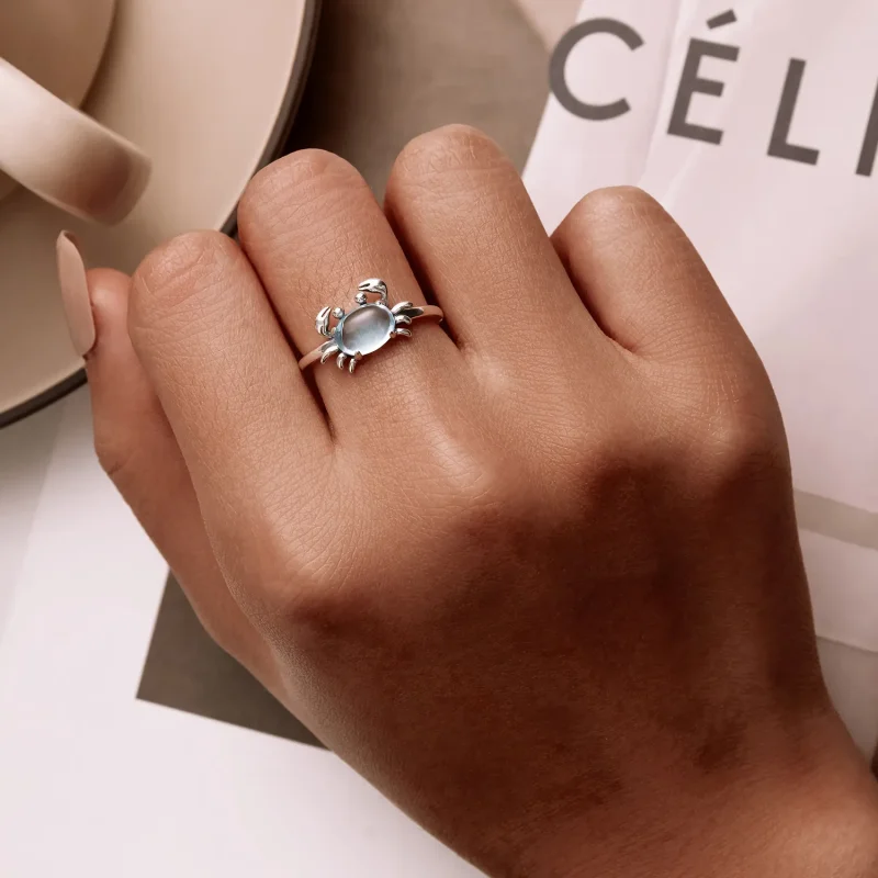 (bilde for) Pandora Style Cute Crab Open Ring - SCR814 - Vis 6