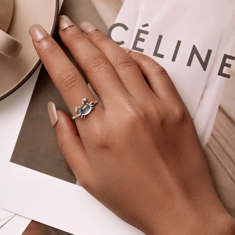 (bilde for) Pandora Style Cute Crab Open Ring - SCR814 - Vis 7