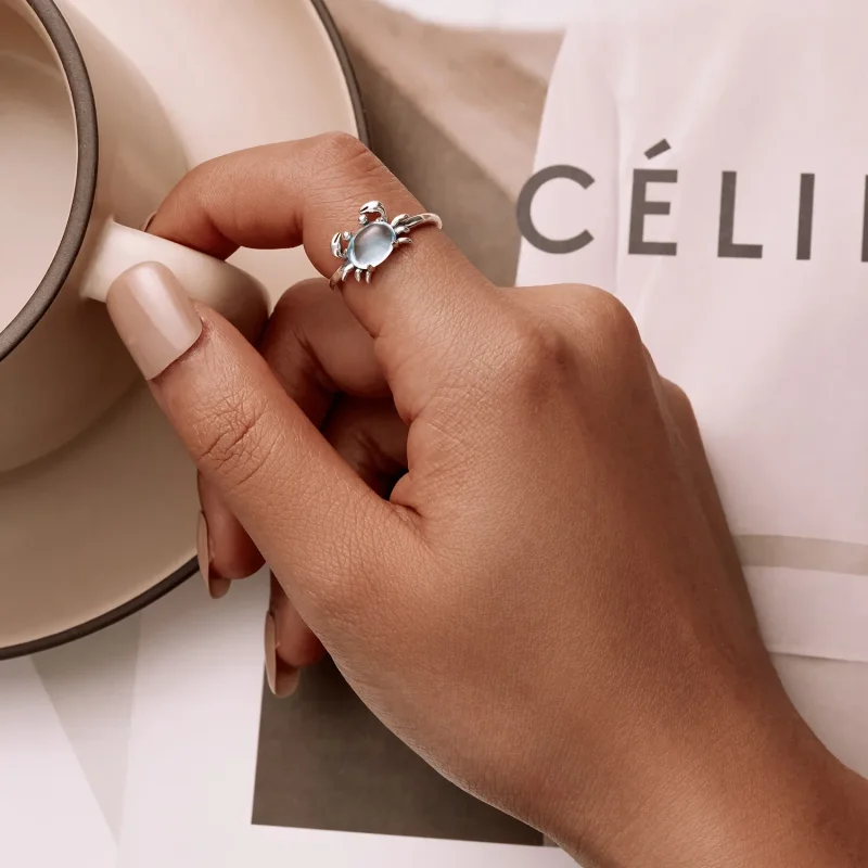 (bilde for) Pandora Style Cute Crab Open Ring - SCR814 - Vis 8