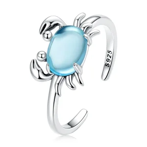 (bilde for) Pandora Style Cute Crab Open Ring - SCR814