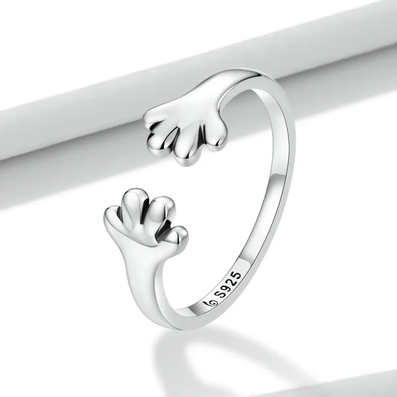 (bilde for) Pandora Style Cute Puppy Open Ring - BSR225 - Vis 2