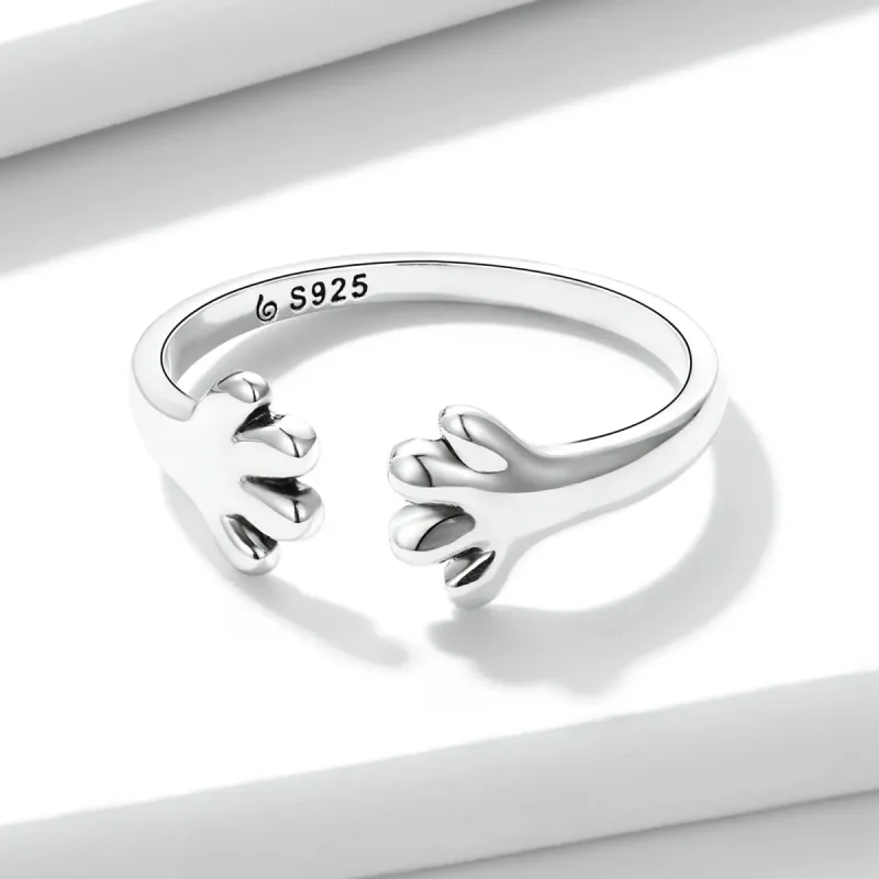 (bilde for) Pandora Style Cute Puppy Open Ring - BSR225 - Vis 3