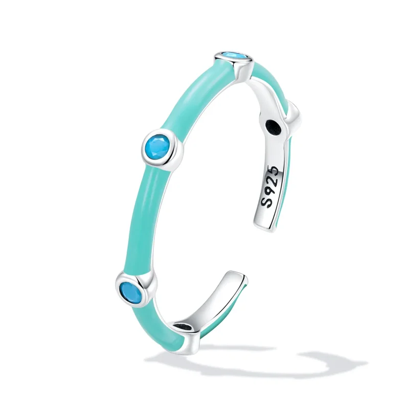 (bilde for) Pandora Style Delikat turkis åpen ring - SCR813 - Vis 2
