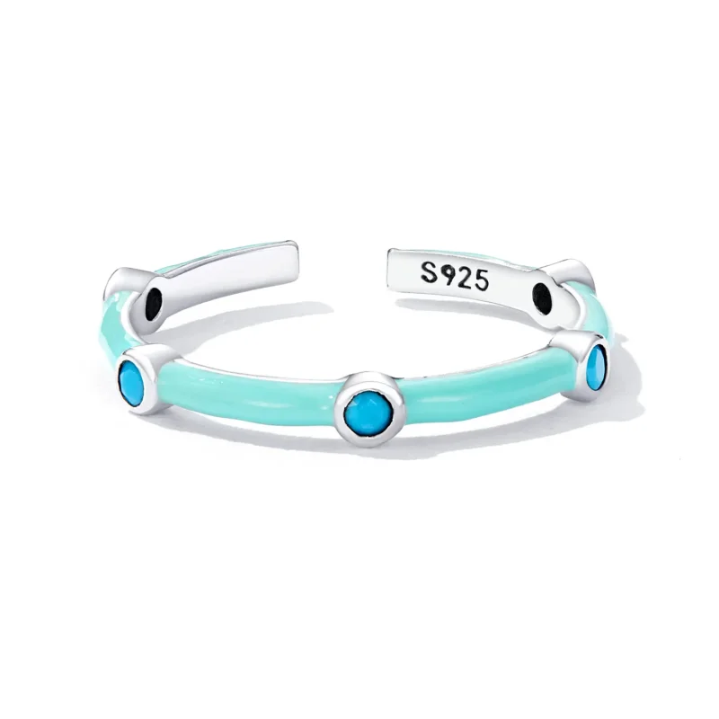 (bilde for) Pandora Style Delikat turkis åpen ring - SCR813 - Vis 3