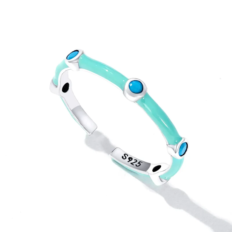 (bilde for) Pandora Style Delikat turkis åpen ring - SCR813 - Vis 5