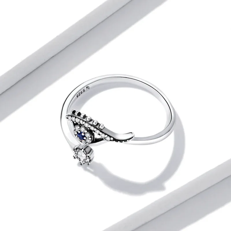 (bilde for) Pandora Style Devil Eye Open Ring - BSR215 - Vis 3