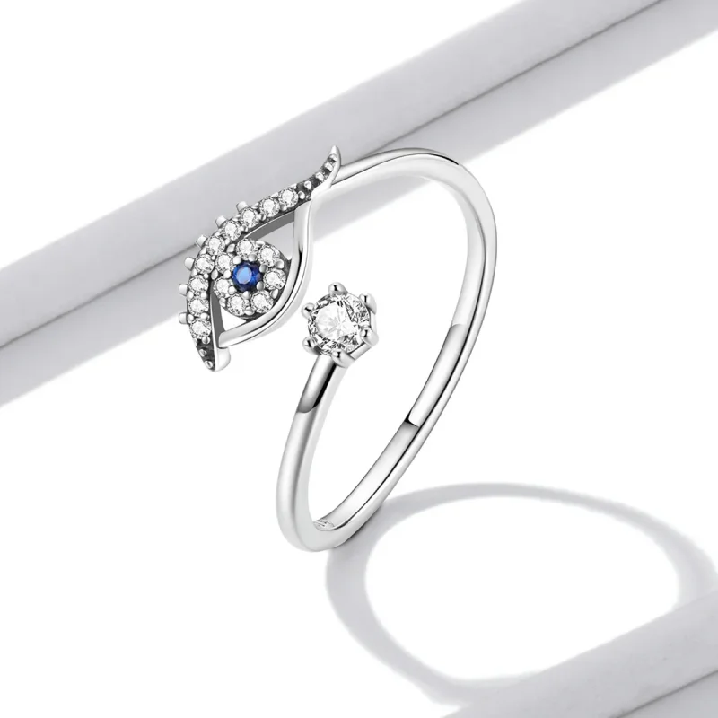 (bilde for) Pandora Style Devil Eye Open Ring - BSR215 - Vis 4