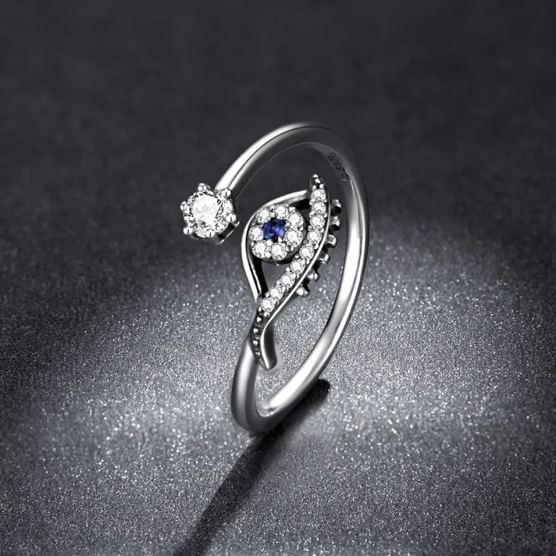(bilde for) Pandora Style Devil Eye Open Ring - BSR215 - Vis 5