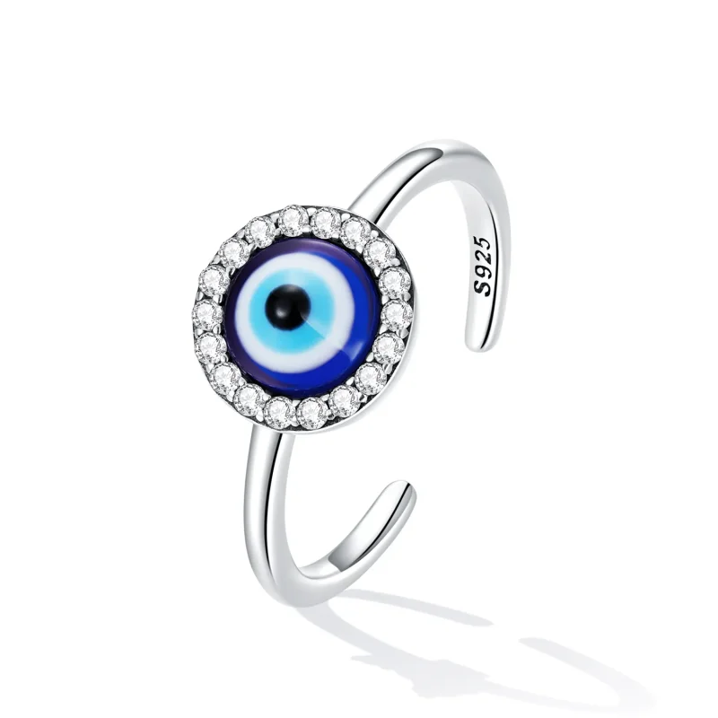 (bilde for) Pandora Style Devil Eye Open Ring - BSR254 - Vis 2
