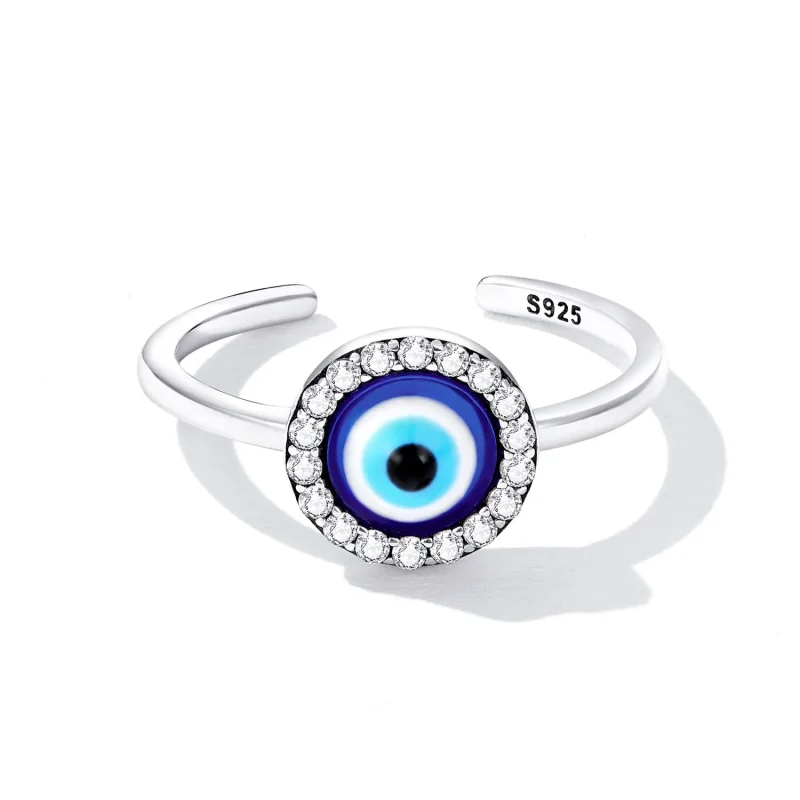 (bilde for) Pandora Style Devil Eye Open Ring - BSR254 - Vis 3
