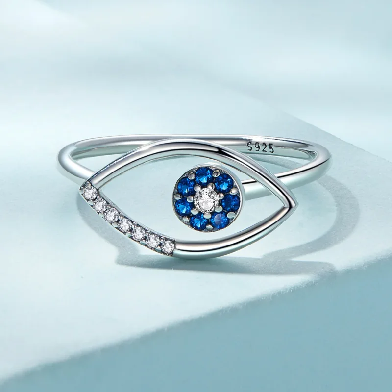 (bilde for) Pandora Style Devil Eye Open Ring - SCR875 - Vis 3