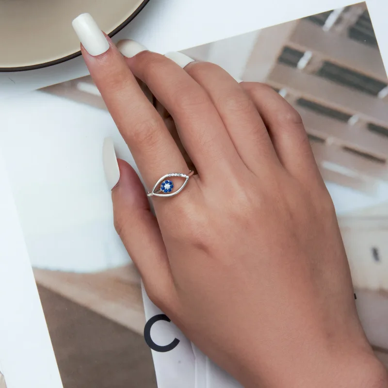 (bilde for) Pandora Style Devil Eye Open Ring - SCR875 - Vis 5