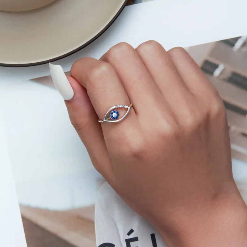 (bilde for) Pandora Style Devil Eye Open Ring - SCR875 - Vis 6