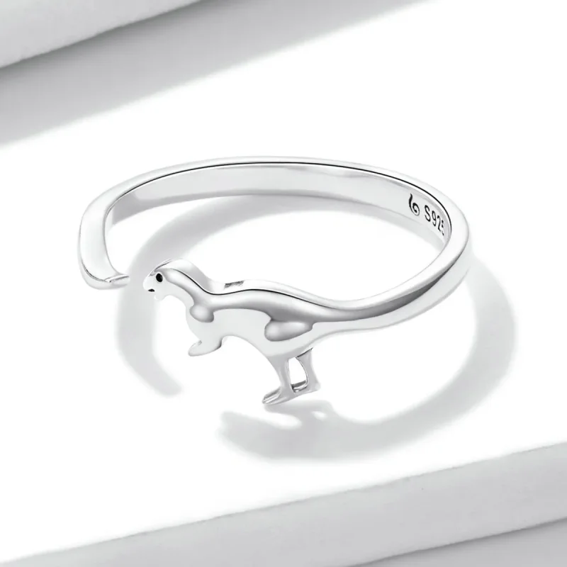 (bilde for) Pandora Style Dinosaur Open Ring - BSR226 - Vis 3