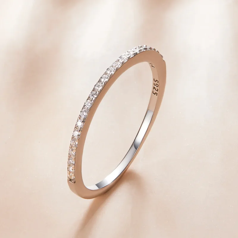 (bilde for) Pandora Style Erkeengel Halo Ring - SCR740-WH - Vis 3