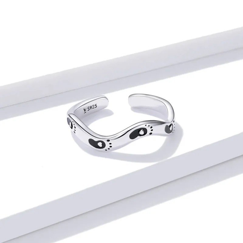 (bilde for) Pandora Style Footprint Open Ring - SCR712 - Vis 3