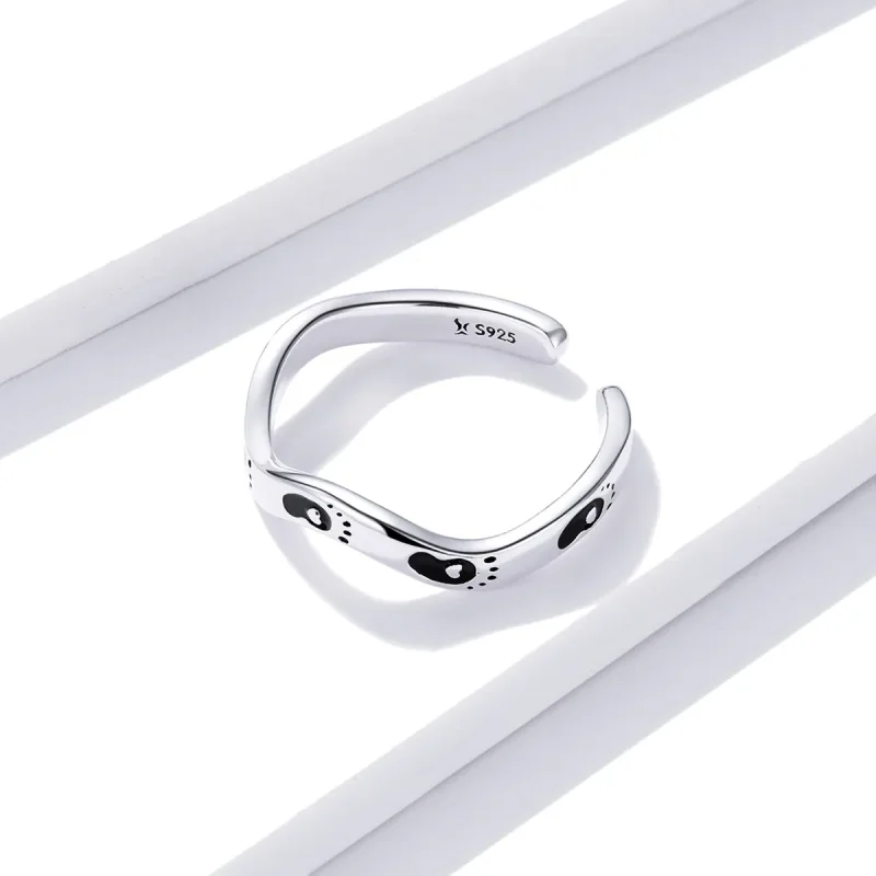 (bilde for) Pandora Style Footprint Open Ring - SCR712 - Vis 4