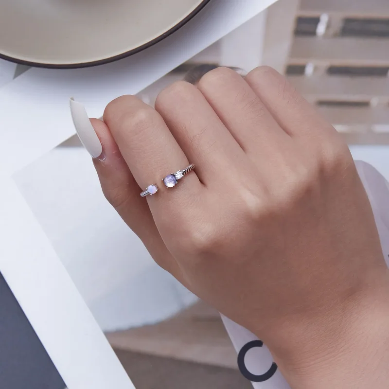 (bilde for) Pandora Style Gem Twist Open Ring - SCR839 - Vis 5