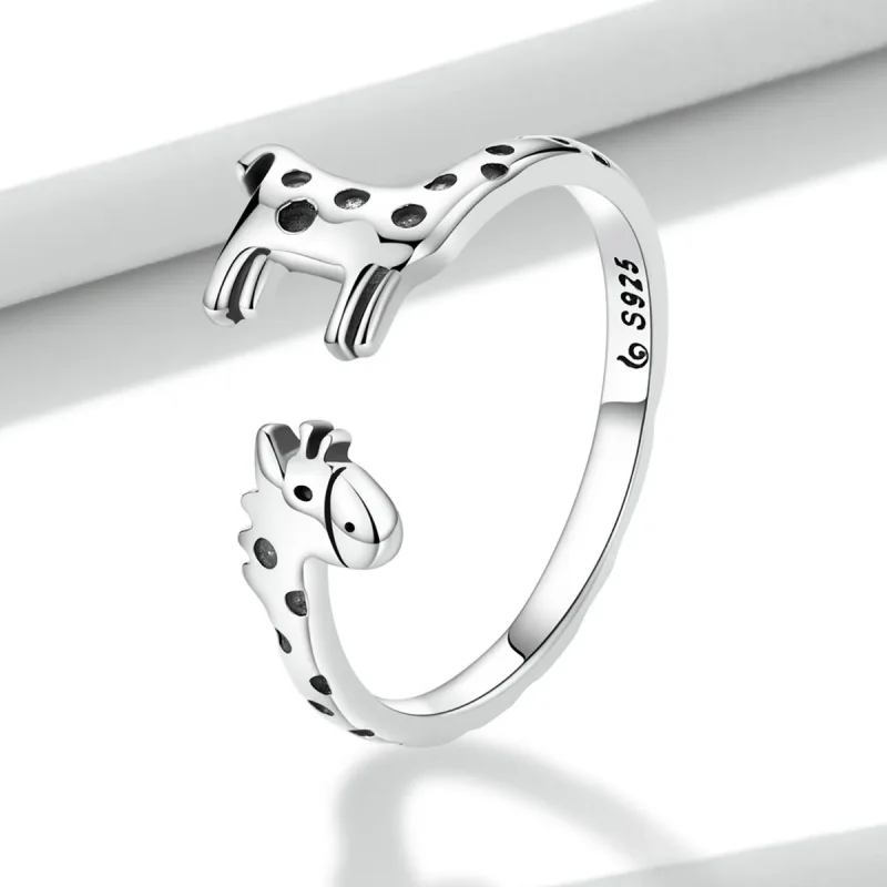 (bilde for) Pandora Style Giraffe Åpen Ring - BSR228 - Vis 2