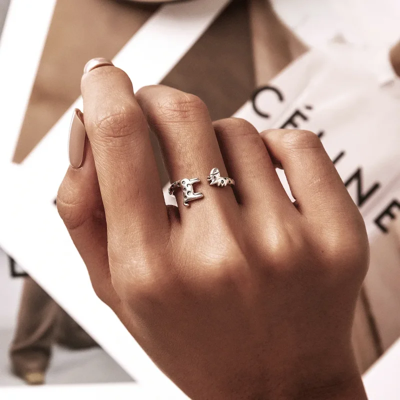(bilde for) Pandora Style Giraffe Åpen Ring - BSR228 - Vis 8