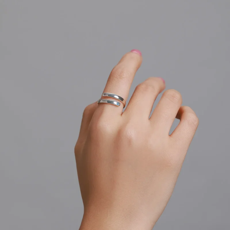 (bilde for) Pandora Style gravert dobbel åpen ring - SCR747 - Vis 7