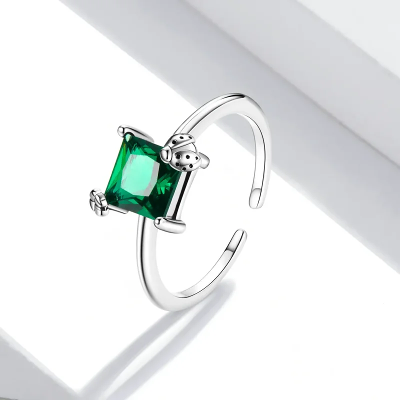 (bilde for) Pandora Style Grønn Zirkonium Åpen Ring - SCR754 - Vis 2