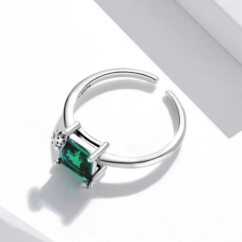 (bilde for) Pandora Style Grønn Zirkonium Åpen Ring - SCR754 - Vis 3
