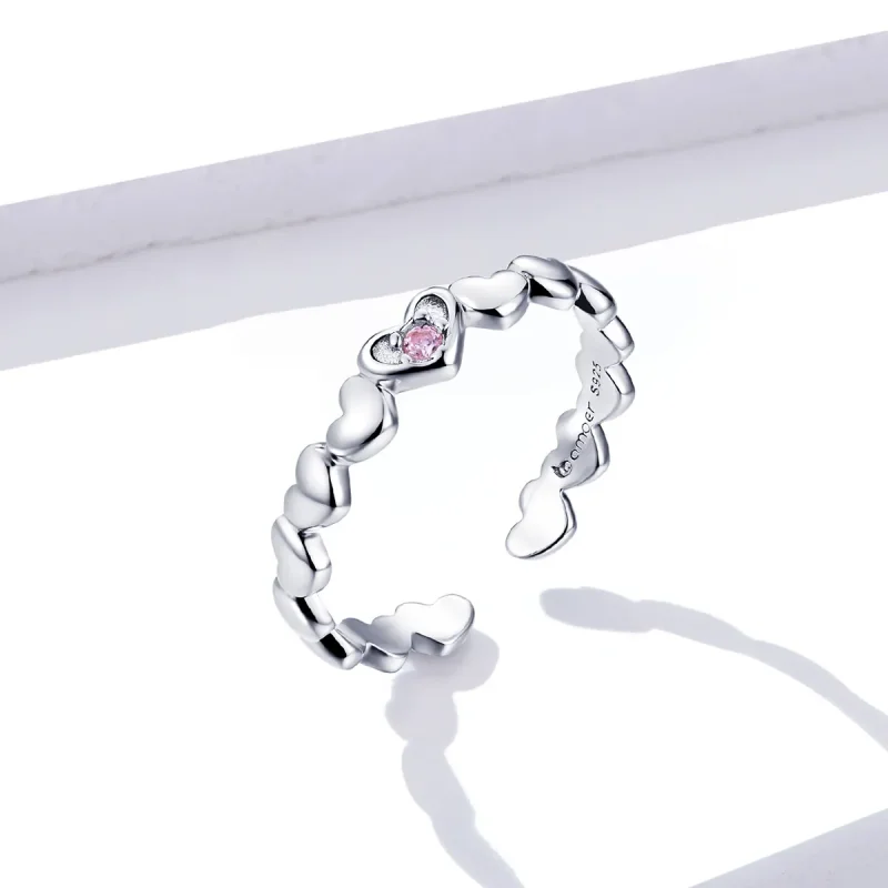 (bilde for) Pandora Style Hjertespeil Åpen Ring - BSR100 - Vis 2