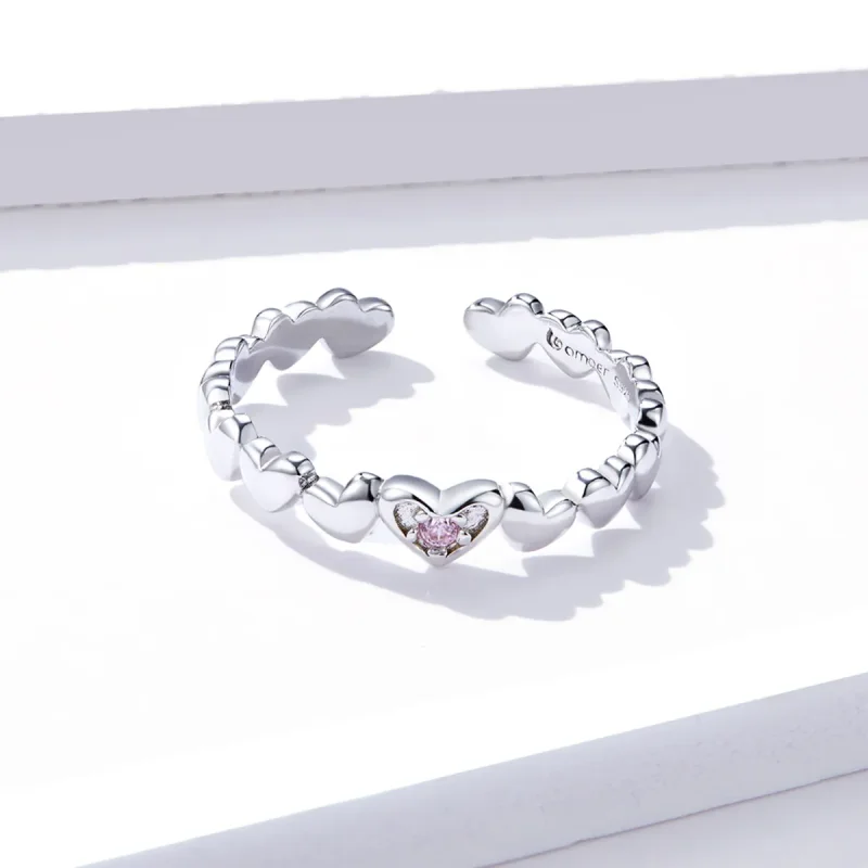 (bilde for) Pandora Style Hjertespeil Åpen Ring - BSR100 - Vis 3