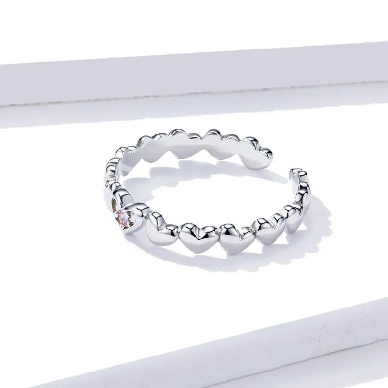 (bilde for) Pandora Style Hjertespeil Åpen Ring - BSR100 - Vis 4