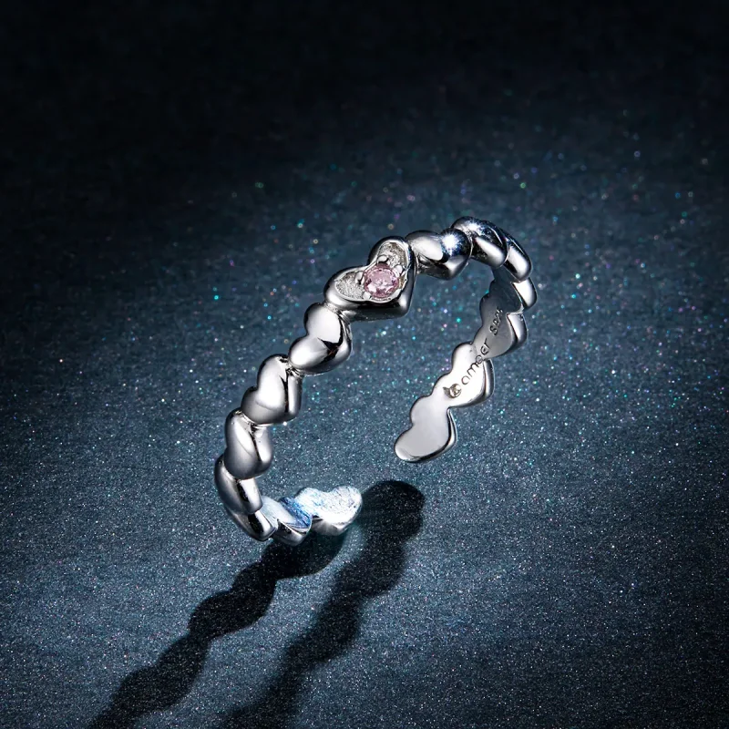 (bilde for) Pandora Style Hjertespeil Åpen Ring - BSR100 - Vis 5