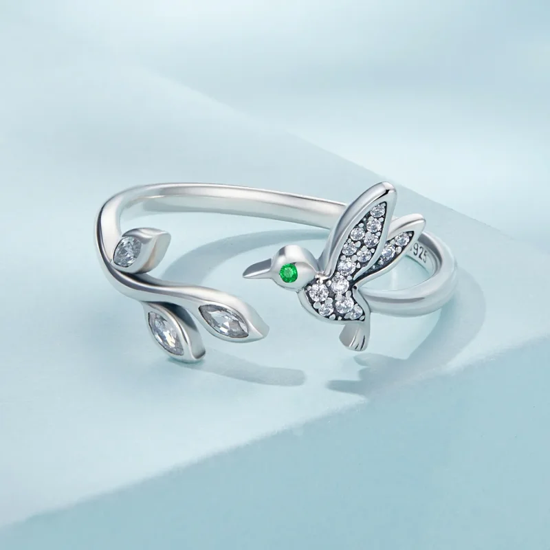 (bilde for) Pandora Style Hummingbird Open Ring - SCR871 - Vis 3