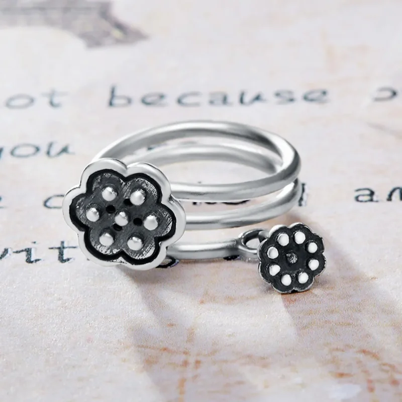 (bilde for) Pandora Style Lotus Pendant Åpen Ring - VSR054 - Vis 4