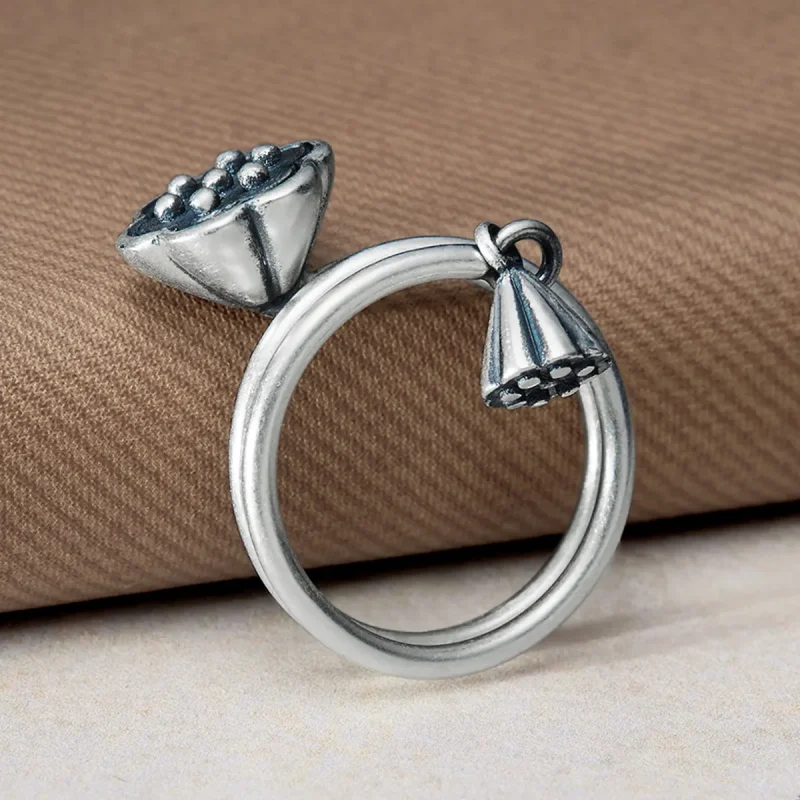 (bilde for) Pandora Style Lotus Pendant Åpen Ring - VSR054 - Vis 5
