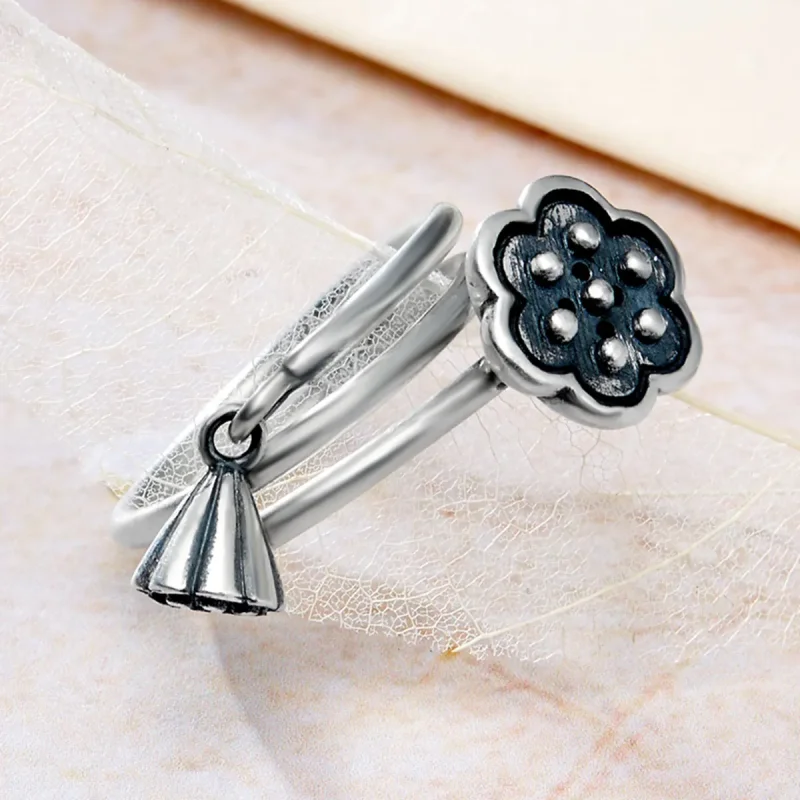 (bilde for) Pandora Style Lotus Pendant Åpen Ring - VSR054 - Vis 6