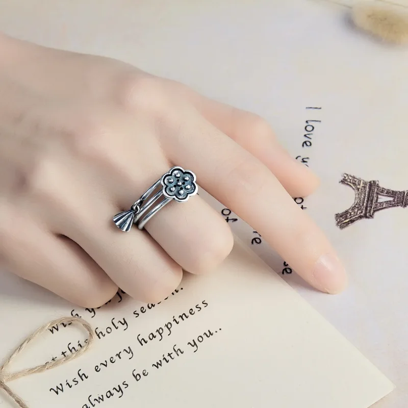 (bilde for) Pandora Style Lotus Pendant Åpen Ring - VSR054 - Vis 8