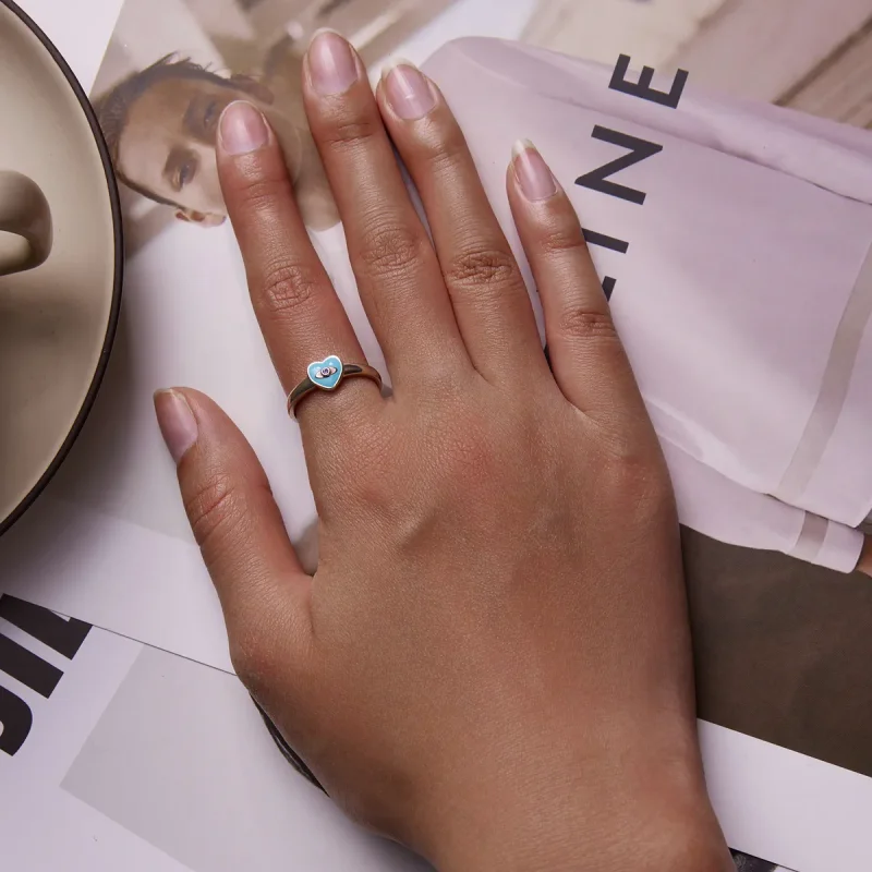 (bilde for) Pandora Style Love Devil Eyes Open Ring - SCR806 - Vis 6