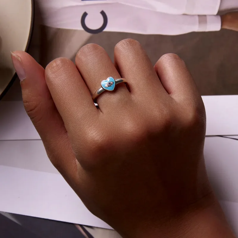 (bilde for) Pandora Style Love Devil Eyes Open Ring - SCR806 - Vis 7