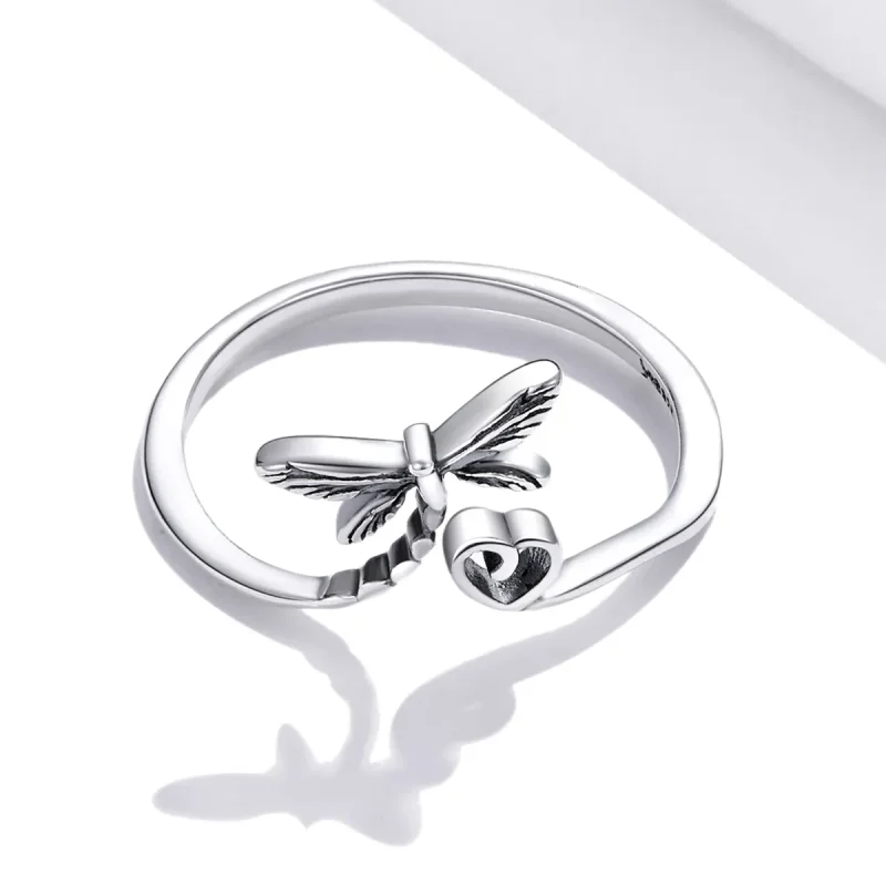(bilde for) Pandora Style Love Dragonfly Åpen Ring - SCR734 - Vis 3