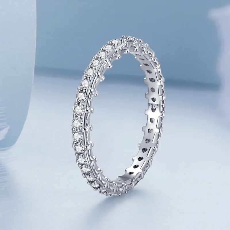 (bilde for) Pandora Style Mønster Farge Zirkonium Ring - BSR277 - Vis 2