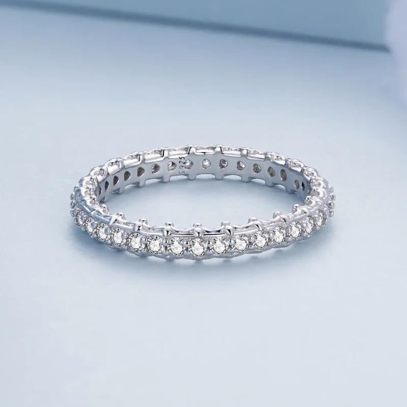 (bilde for) Pandora Style Mønster Farge Zirkonium Ring - BSR277 - Vis 3